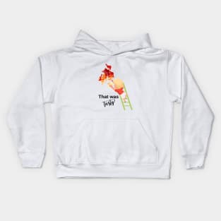 funny design with ketchup stain and kid Kids Hoodie